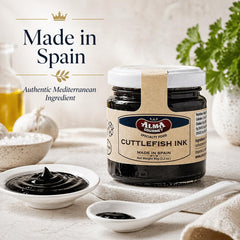 Alma Gourmet textura de tinta en cuchara, muestra consistencia lisa y mezcla fácil