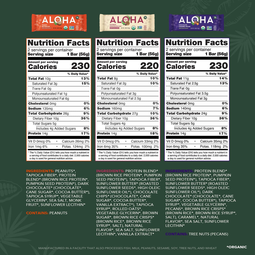 ALOHA barrita cortada mostrando interior rico y nutritivo