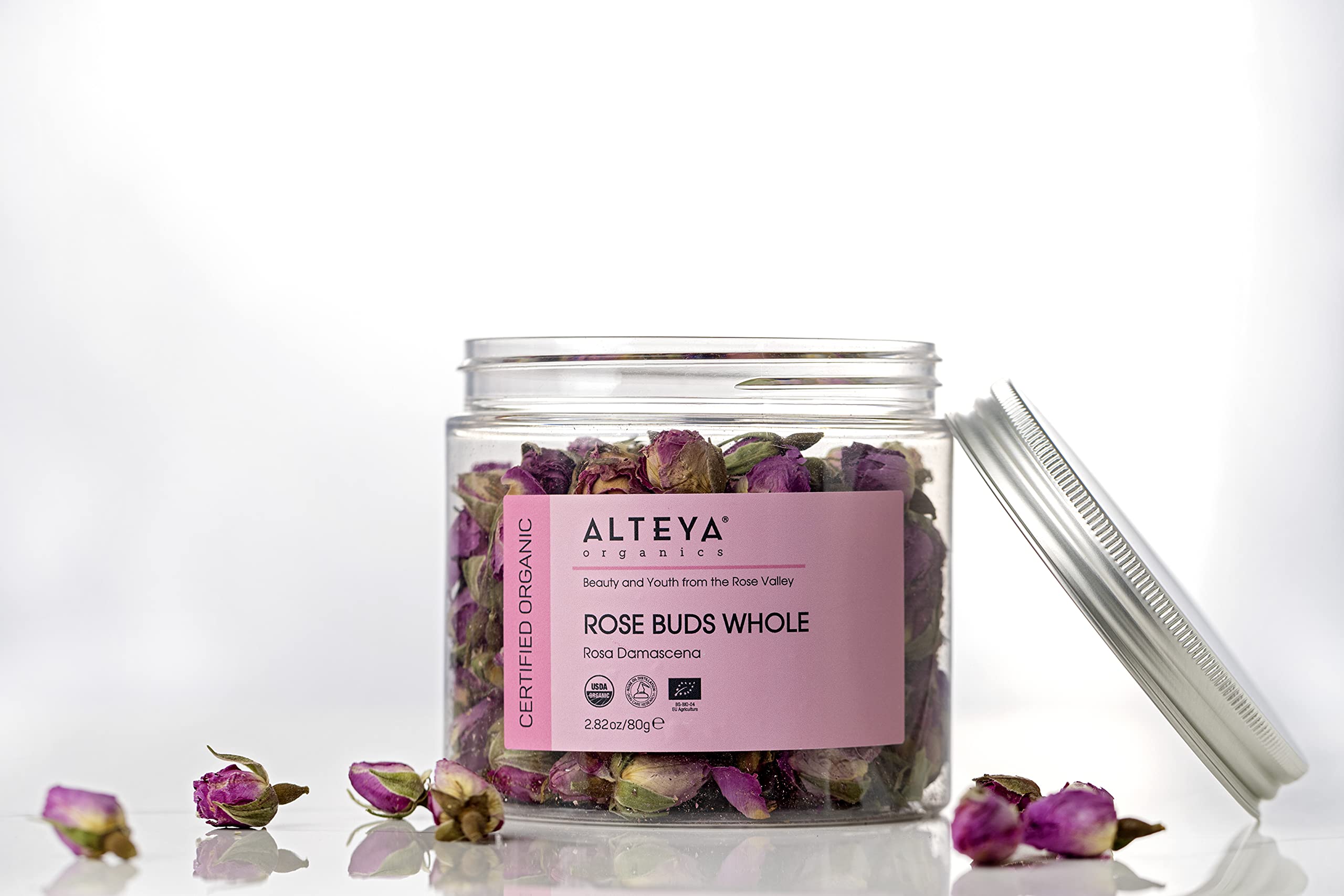 Alteya detalle de textura de capullos secos que conserva aroma natural