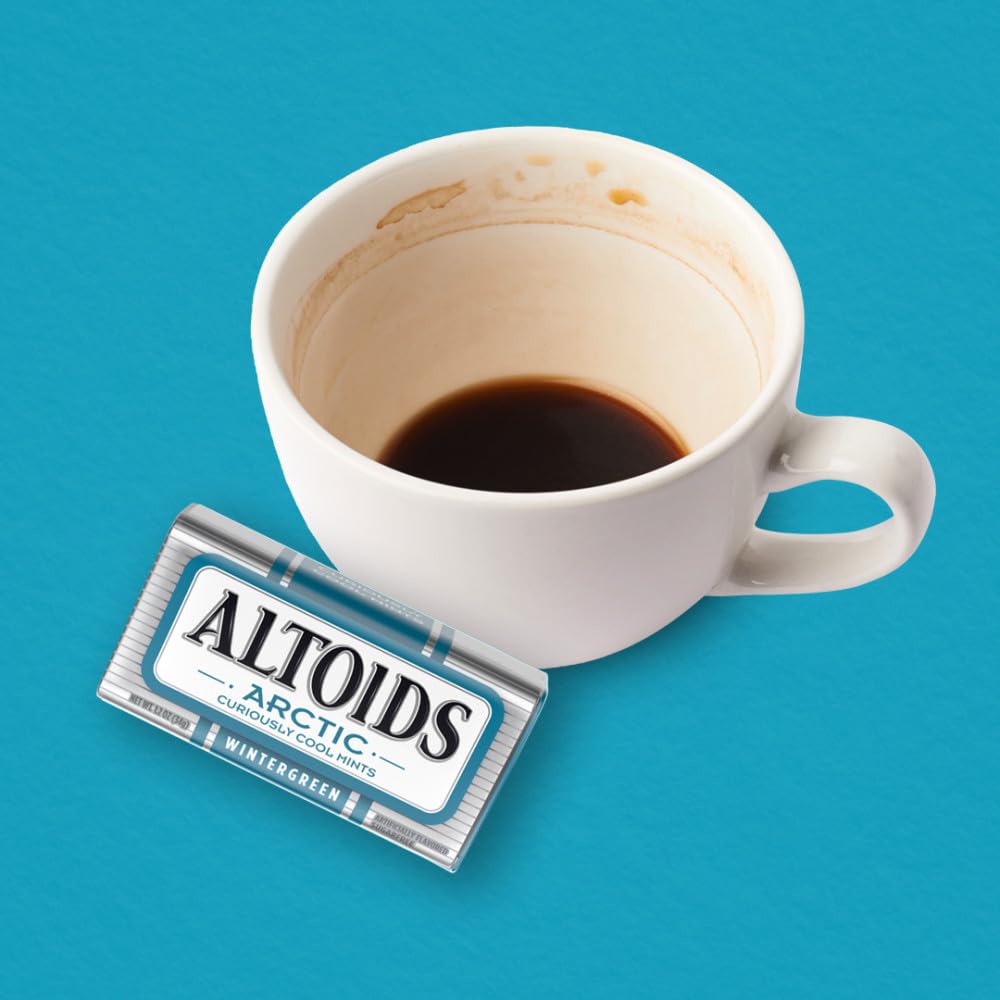 Altoids etiqueta con información nutricional y fabricante visible