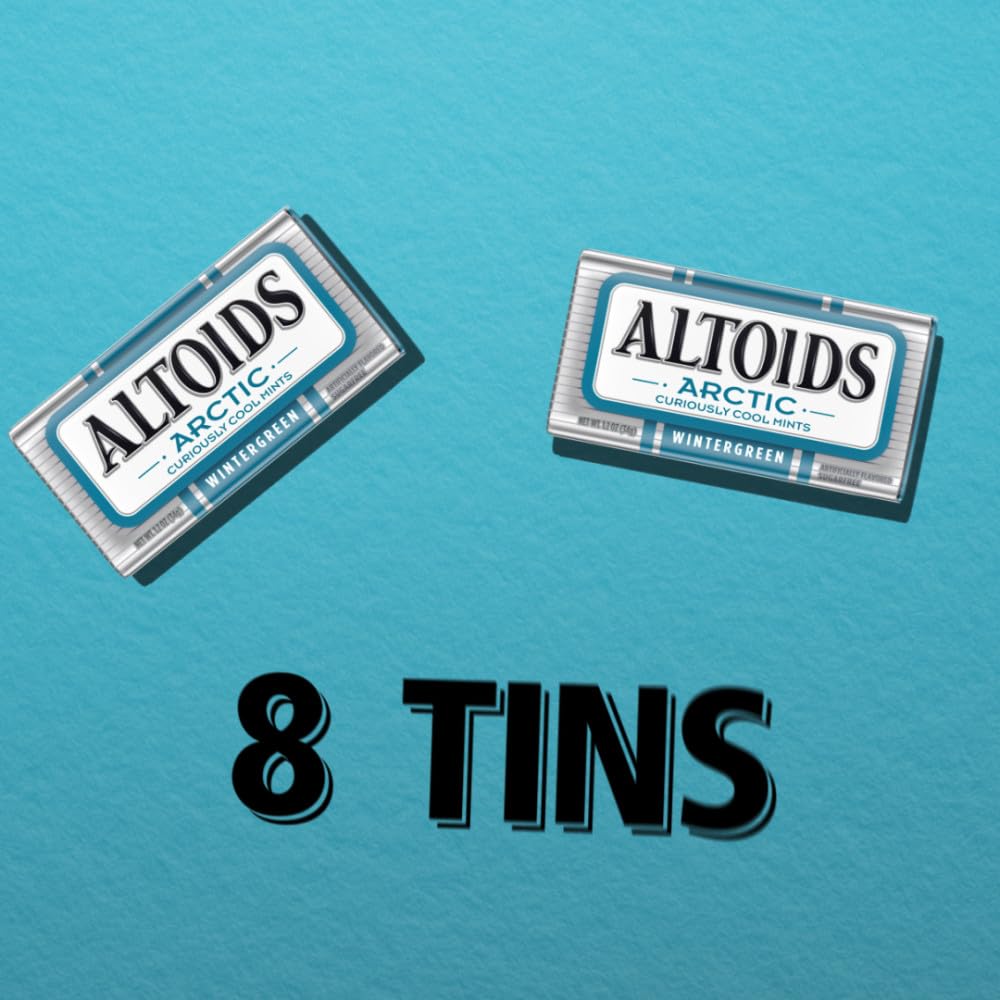 Altoids lata abierta con pastillas visibles para fácil acceso