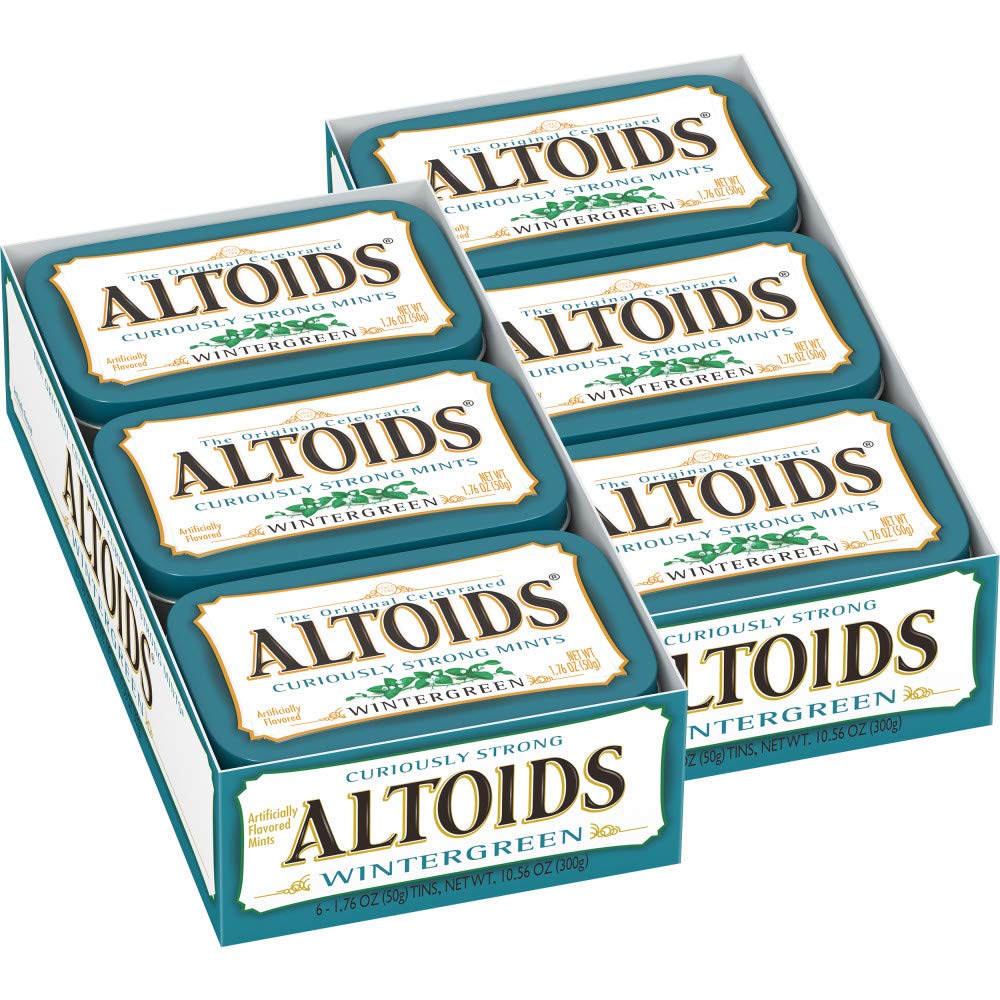 Altoids lata frontal mostrando el diseño clásico y conveniencia