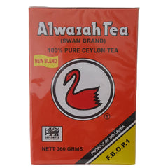 Alwazah frente del envase mostrando el sello Swan y contenido 360 g