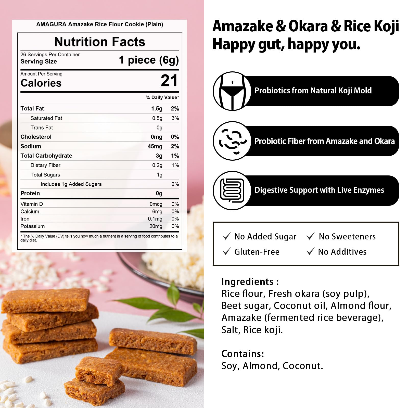 AMAGURA claro detalle de okara fresca utilizada, mostrando origen vegetal y naturalidad