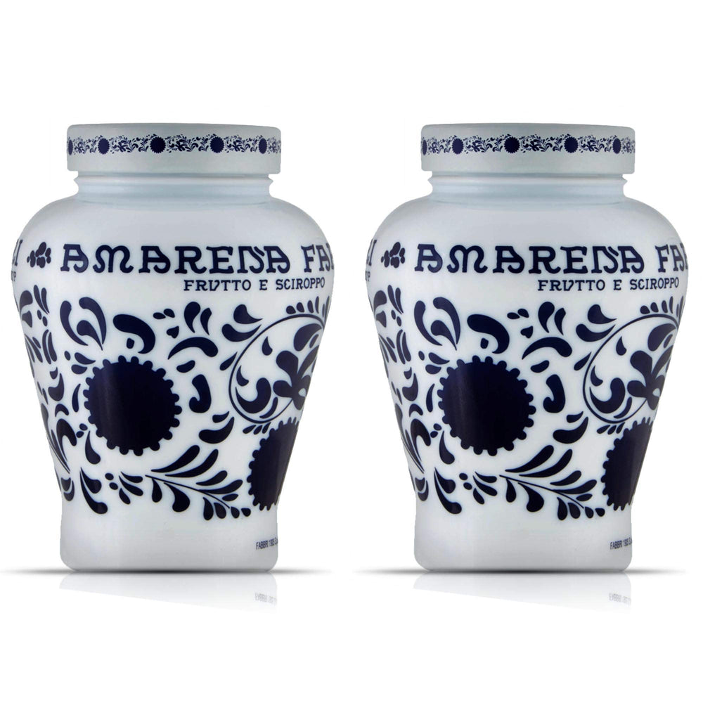 Amarena Fabbri frente del frasco con diseño cerámico y aspecto premium