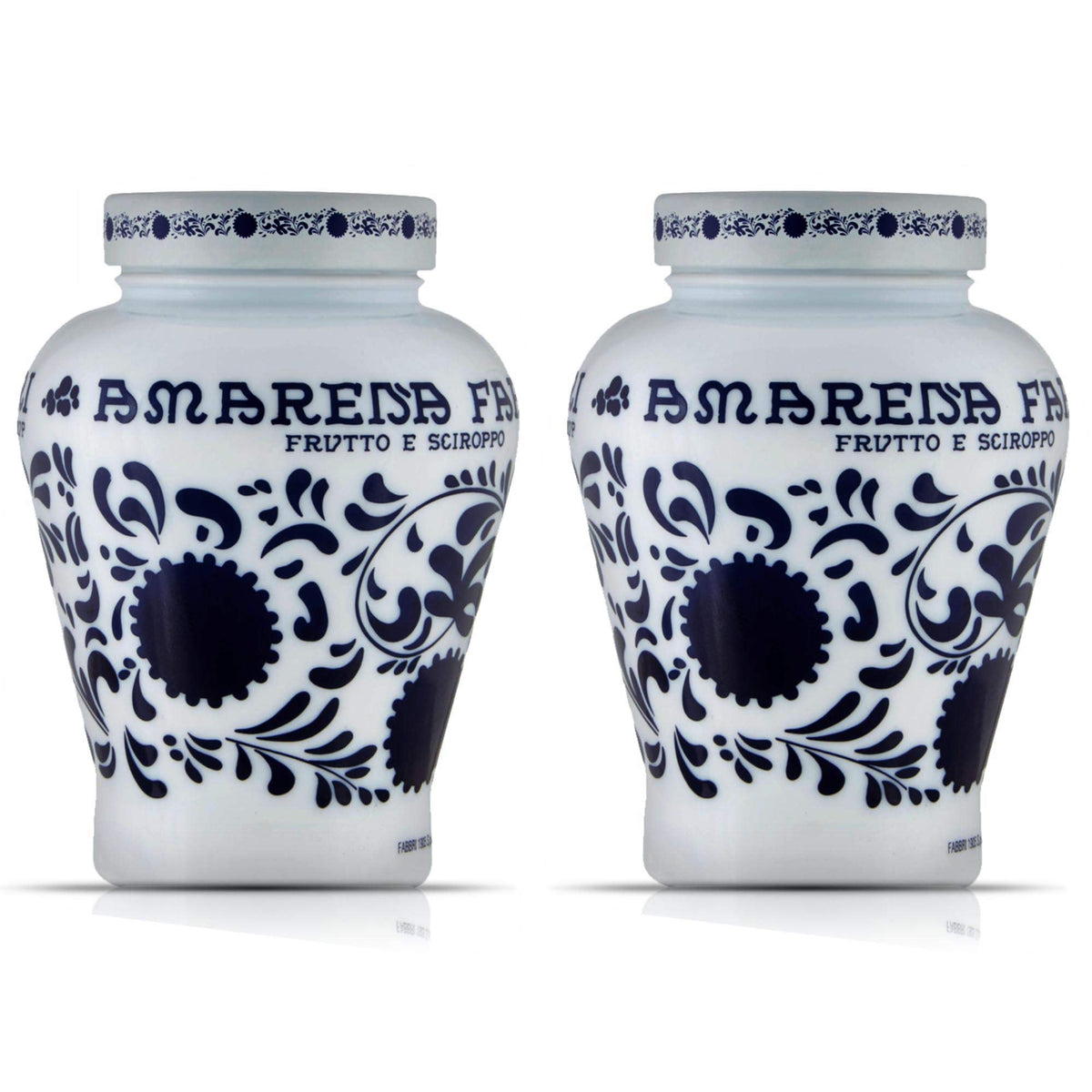 Amarena Fabbri frente del frasco con diseño cerámico y aspecto premium