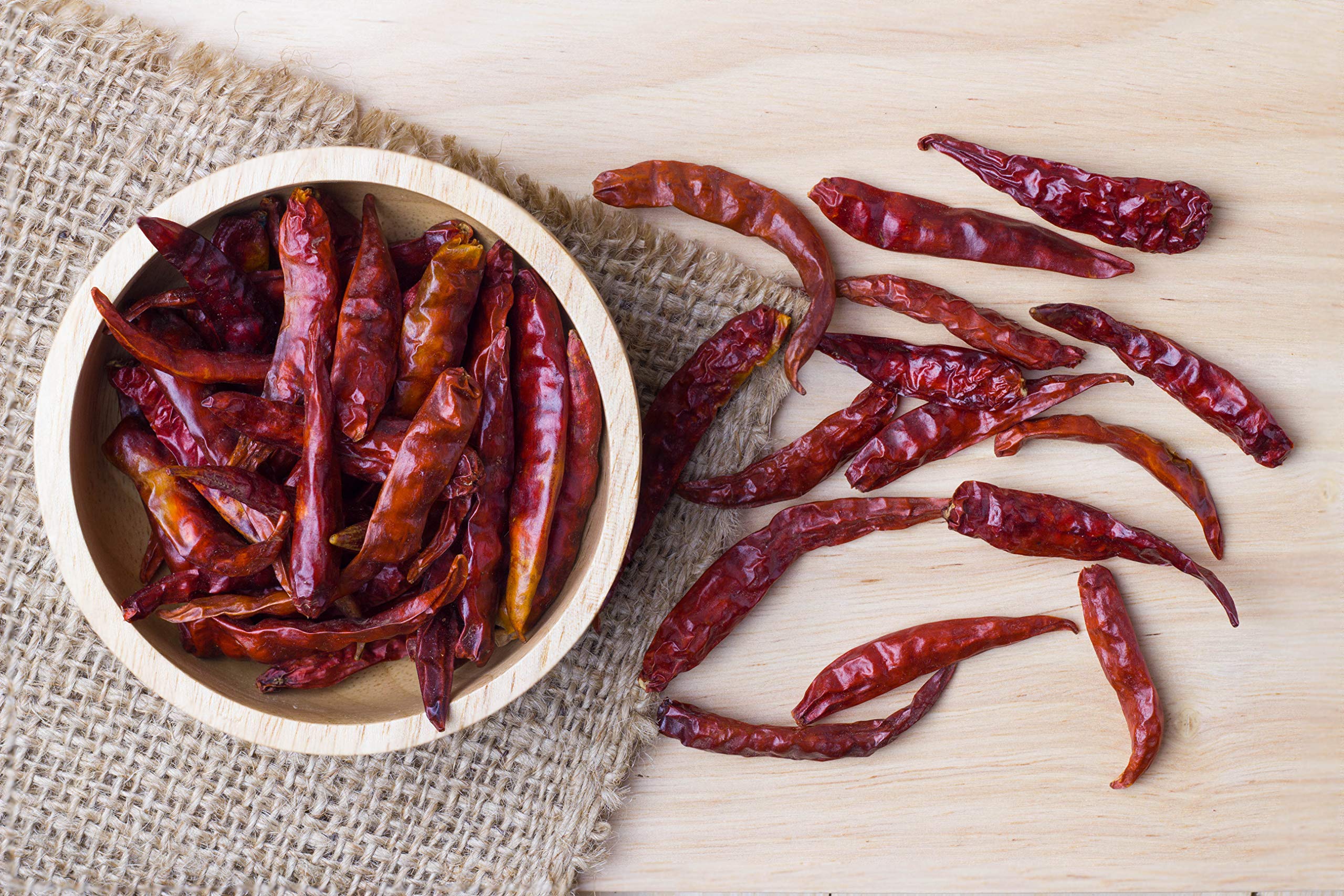 Amazing Chiles & Spices comparación de escala con bolsa de 1LB para visualizar cantidad útil en cocina