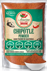 Amazing Chiles & Spices paquete frontal de chipotle, calidad a granel
