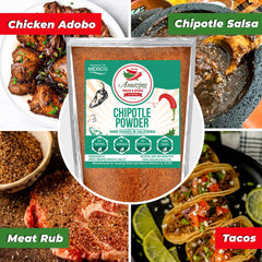Amazing Chiles & Spices textura del polvo de chipotle, aroma concentrado