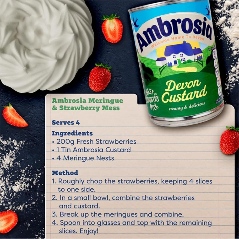 Ambrosia comparación de tamaño de lata para planificar porciones