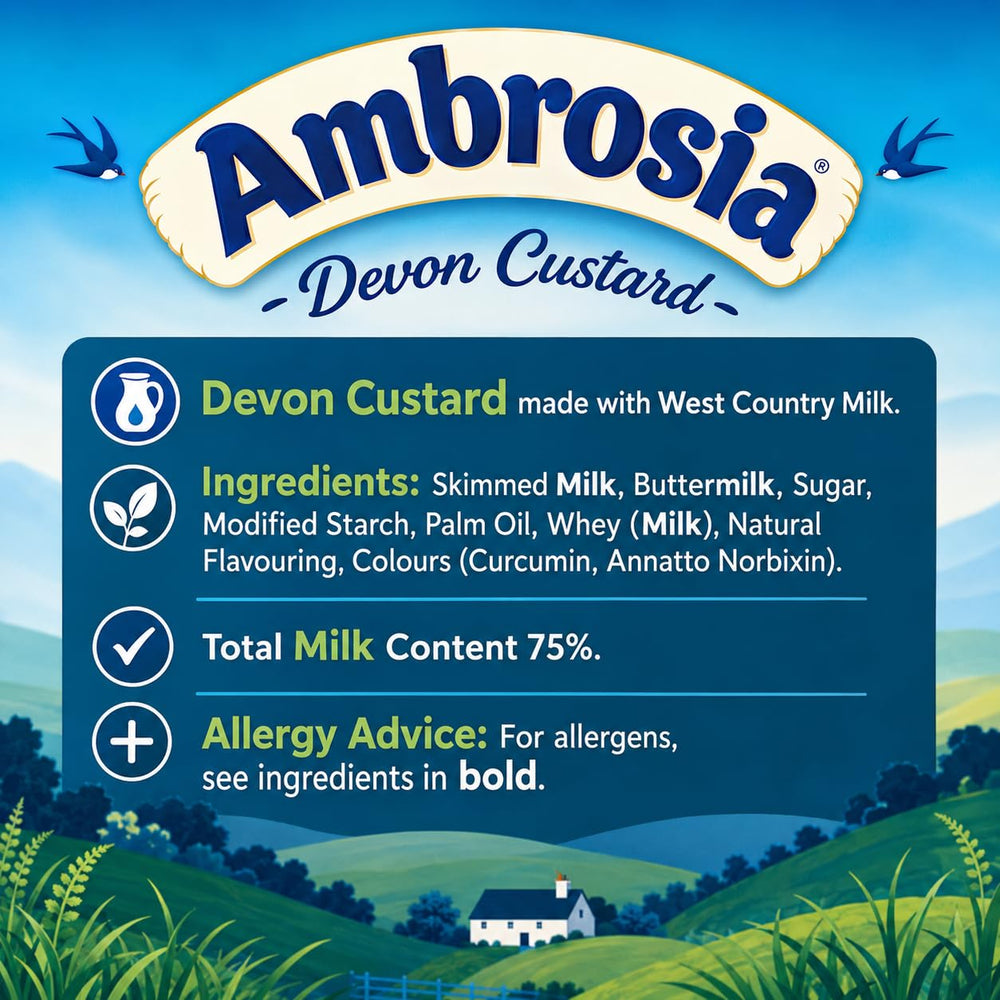 Ambrosia custard servido sobre postre aportando sabor cremoso