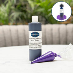 Detalle de textura cremosa del gel AmeriColor Regal Purple que facilita mezcla y dispersión rápida