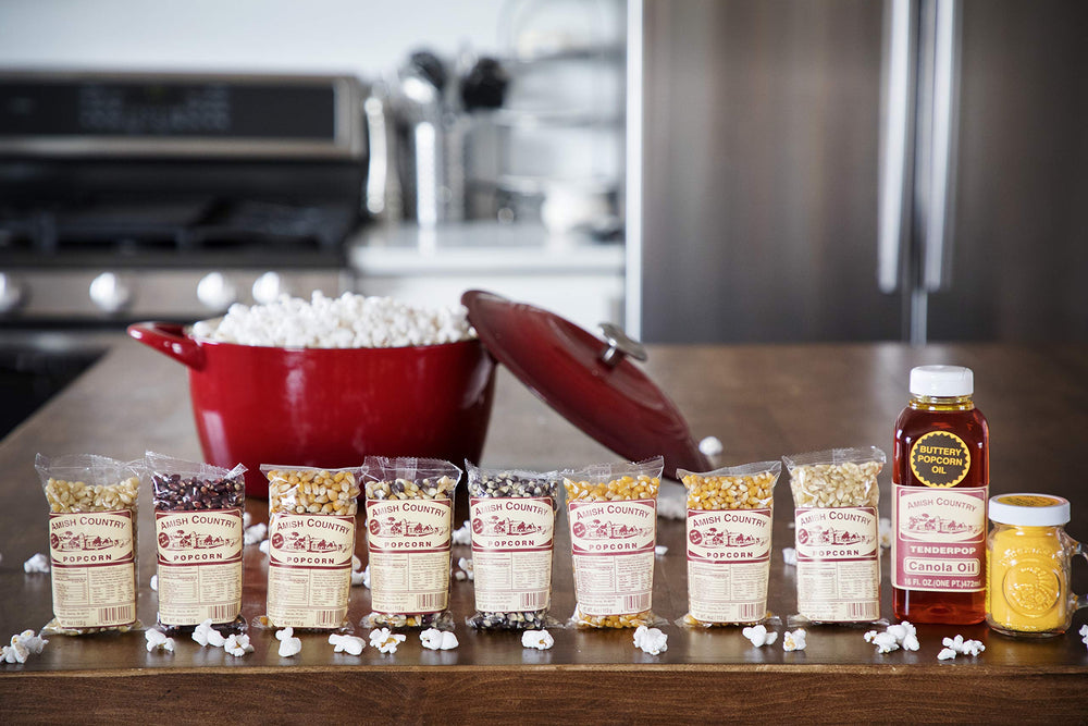Amish Country Popcorn grano extra large caramel, perfecto para caramelo