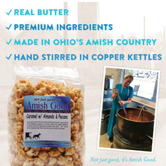 Amish Good palomitas servidas en un cuenco listas para compartir