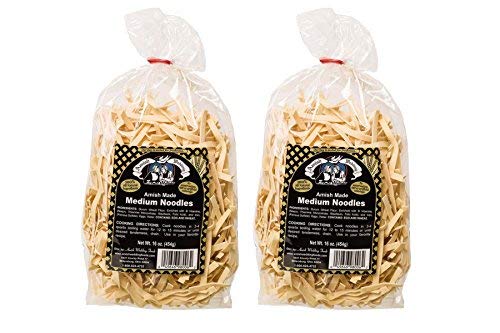 Amish Wedding fideos medianos paquete frontal, textura casera y sin conservantes