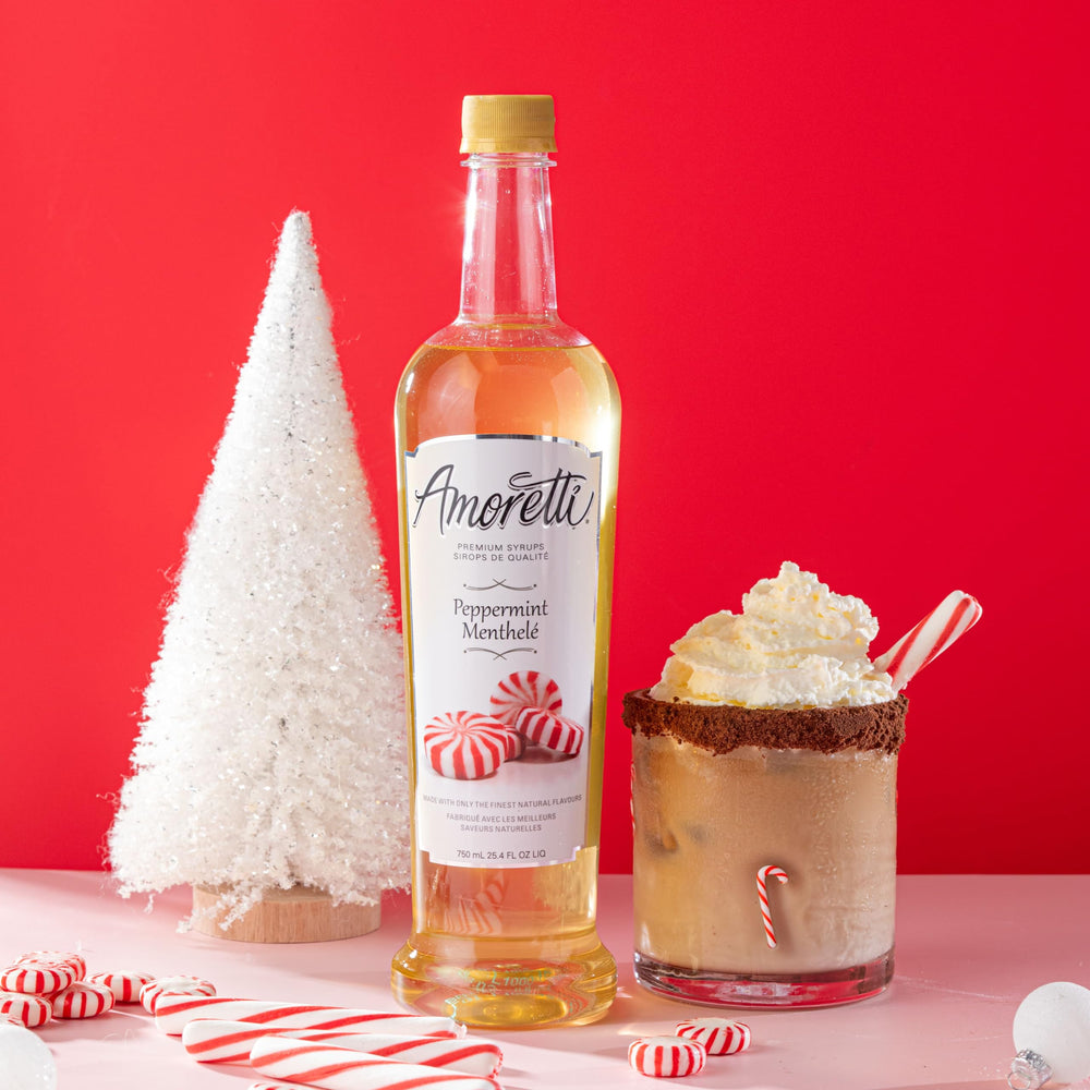 Amoretti botella junto a una regla mostrando la escala y cantidad útil