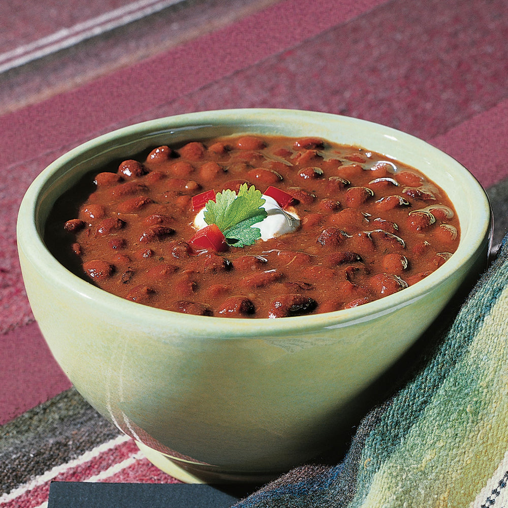 Amy's lata abierta con chili caliente listo para servir