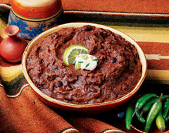 Amy's frijoles refritos servidos dentro de un burrito sabroso