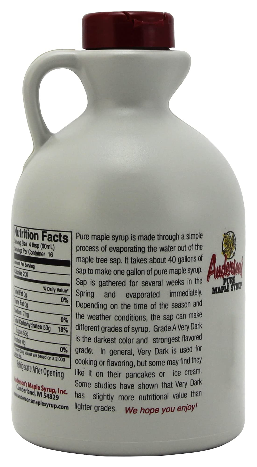Anderson's jarabe vertiéndose sobre panqueques realzando sabor y apariencia