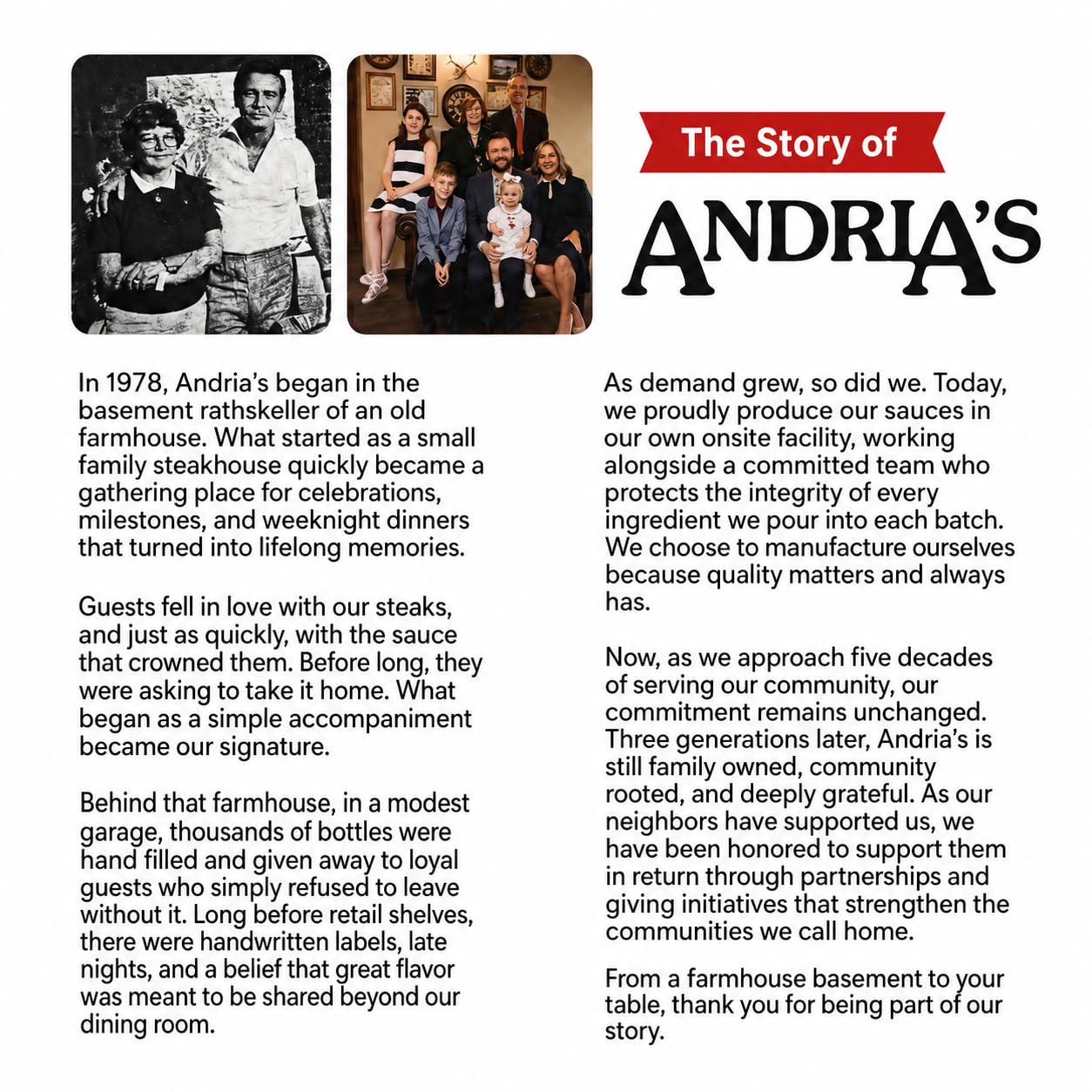 Andria's salsa servida en cuenco lista para acompañar y mejorar platos al instante