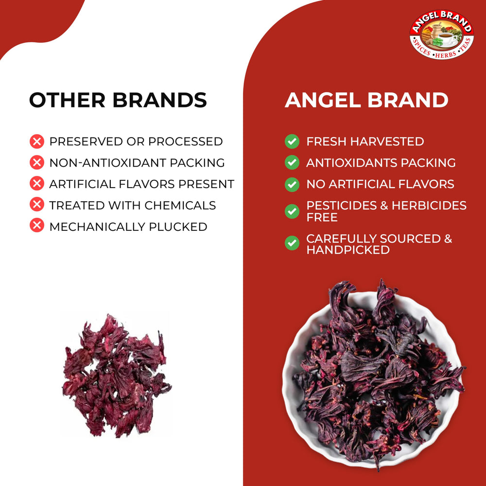 Angel Brand cóctel rosa con hibisco, uso en bebidas y mezcla para sabor y color llamativos