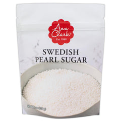 Ann Clark Swedish Pearl Sugar textura cercana con perlas crujientes que añaden contraste