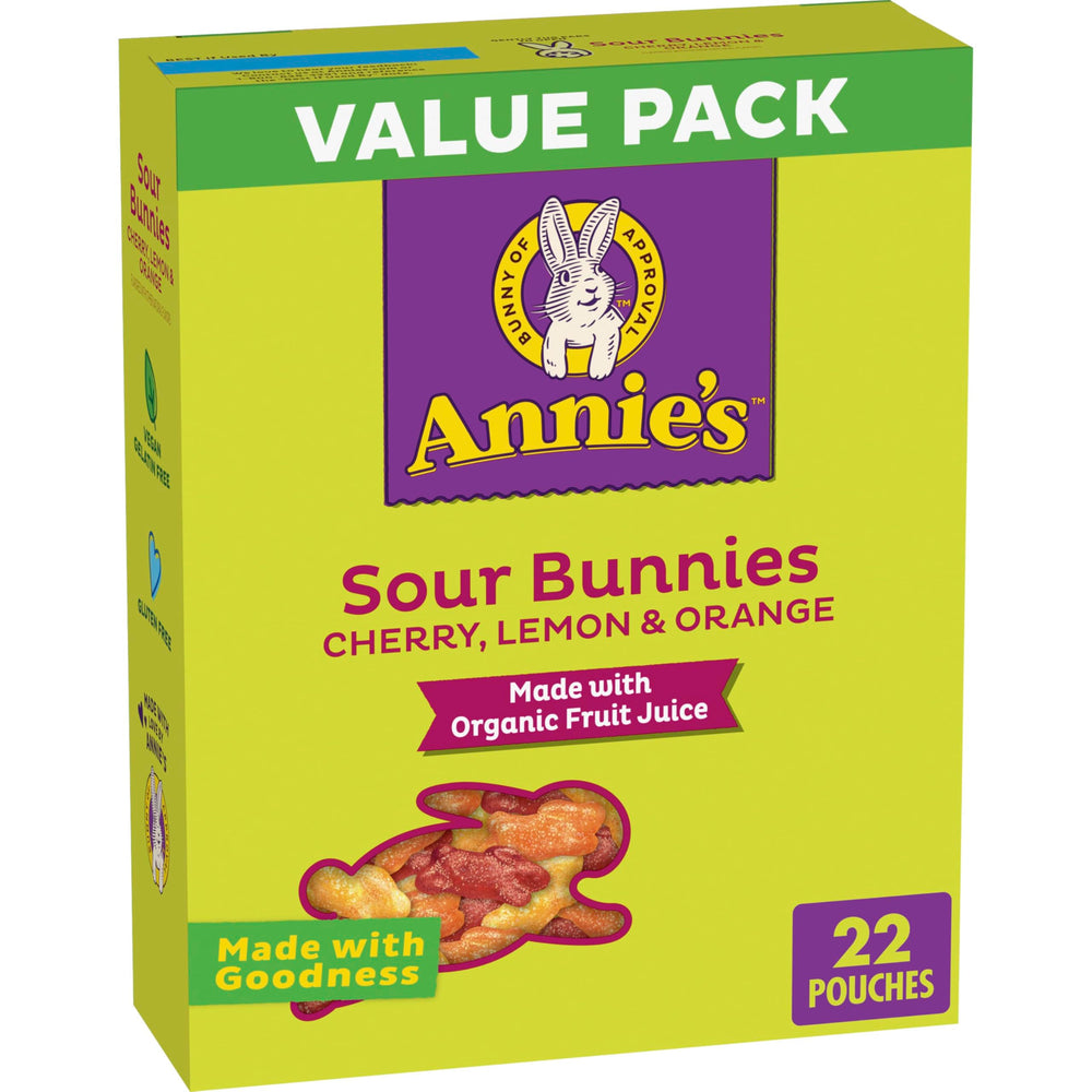 Annie's empaque frontal mostrando sabores y diseño, fácil de identificar