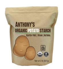 Anthony's almidón de patata frente del empaque que muestra producto orgánico