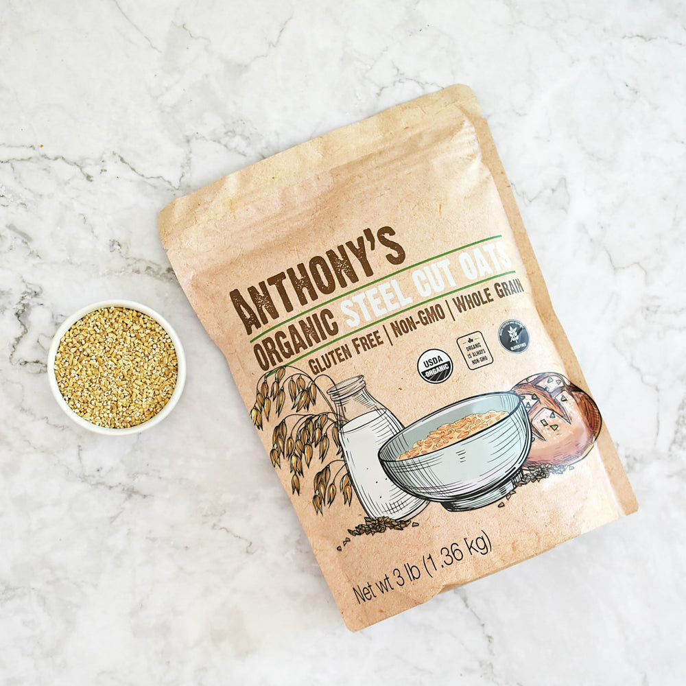 Anthony's desayuno estilo de vida con avena steel cut para comidas caseras