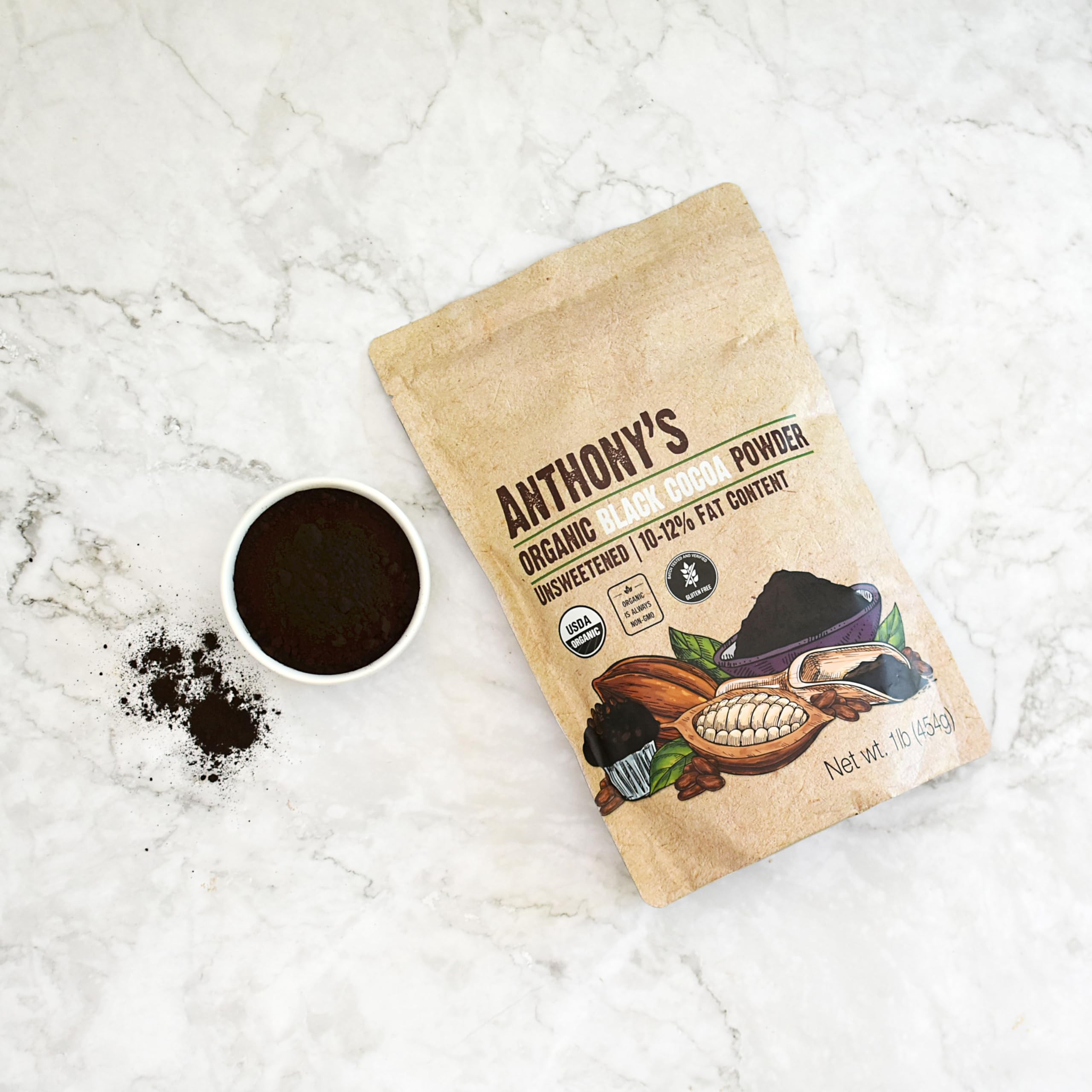 Anthony's exfoliante casero con cacao mostrando uso cosmético y aroma natural