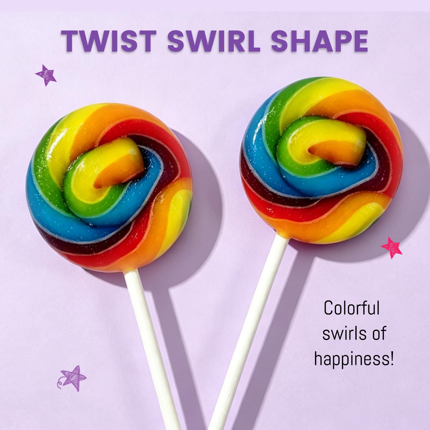 APEXY surtido de formas estrella corazón twist y redonda para variedad festiva