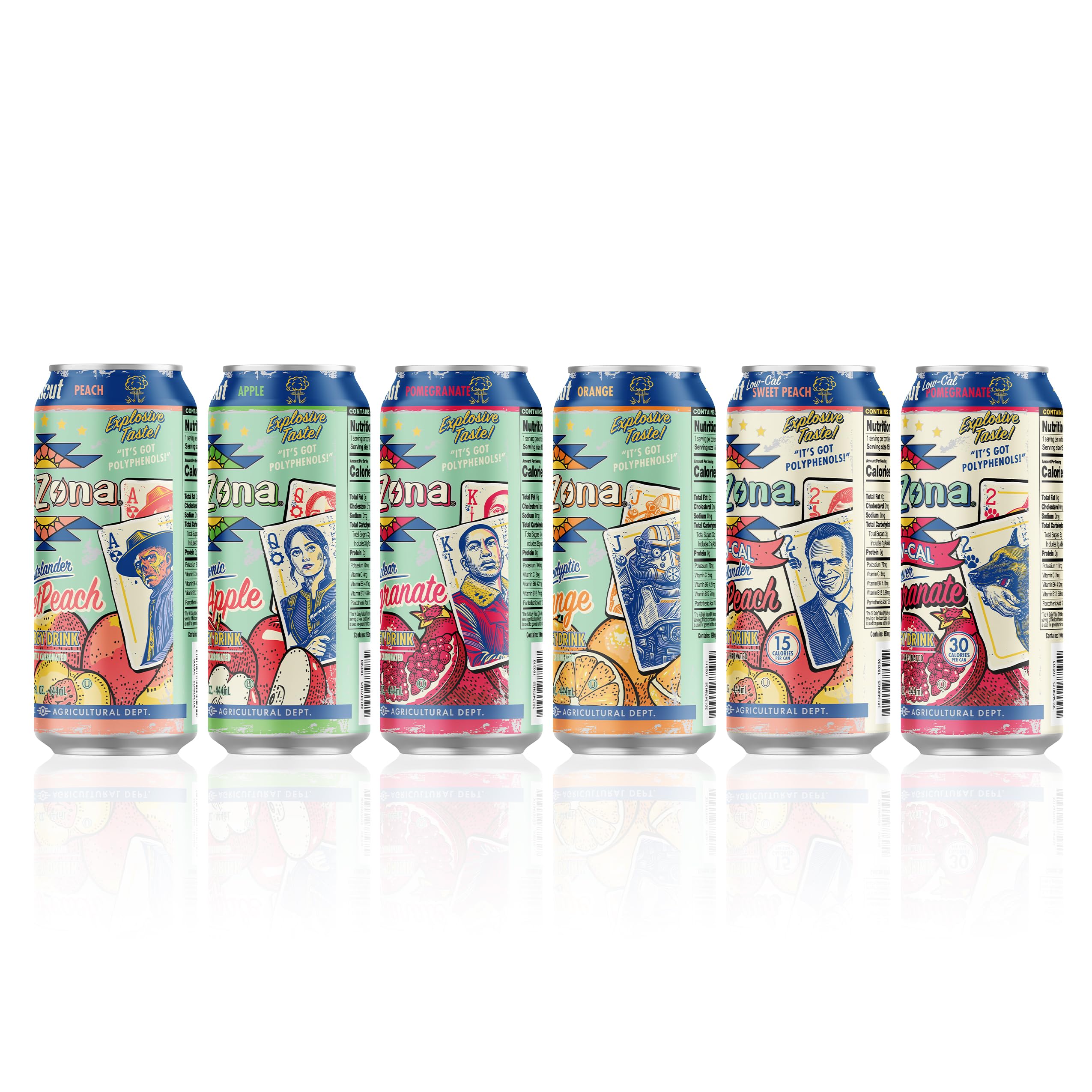 AriZona x Fallout lata abierta con condensación que sugiere frescura inmediata