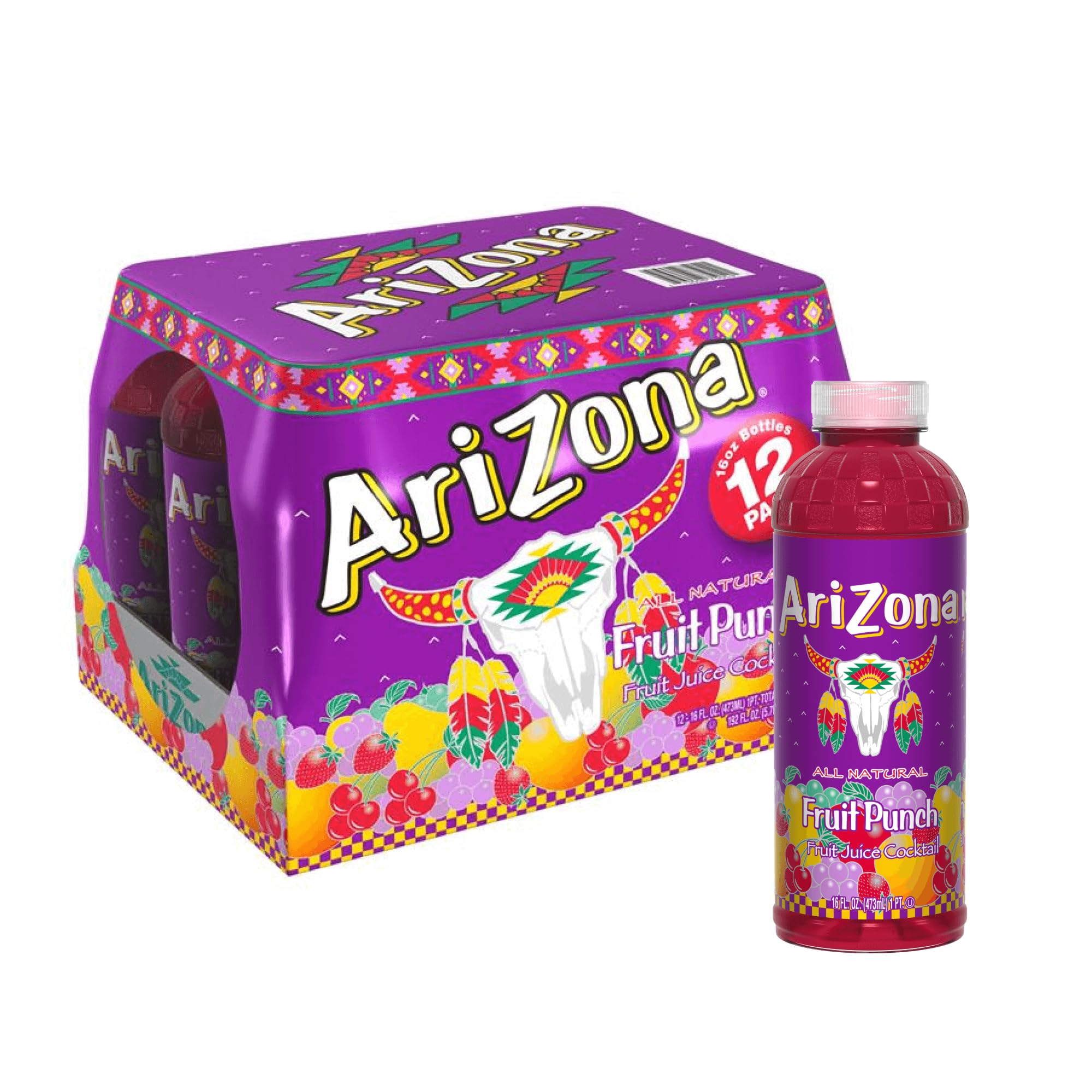 AriZona botella frontal mostrando etiqueta y beneficios refrescantes