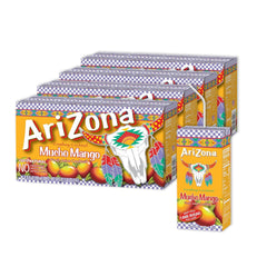 AriZona Mucho Mango vista frontal del envase mostrando la etiqueta y color atractivo