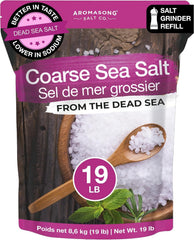 Aromasong bolsa frente mostrando 19 lb y etiqueta legible para almacenamiento largo