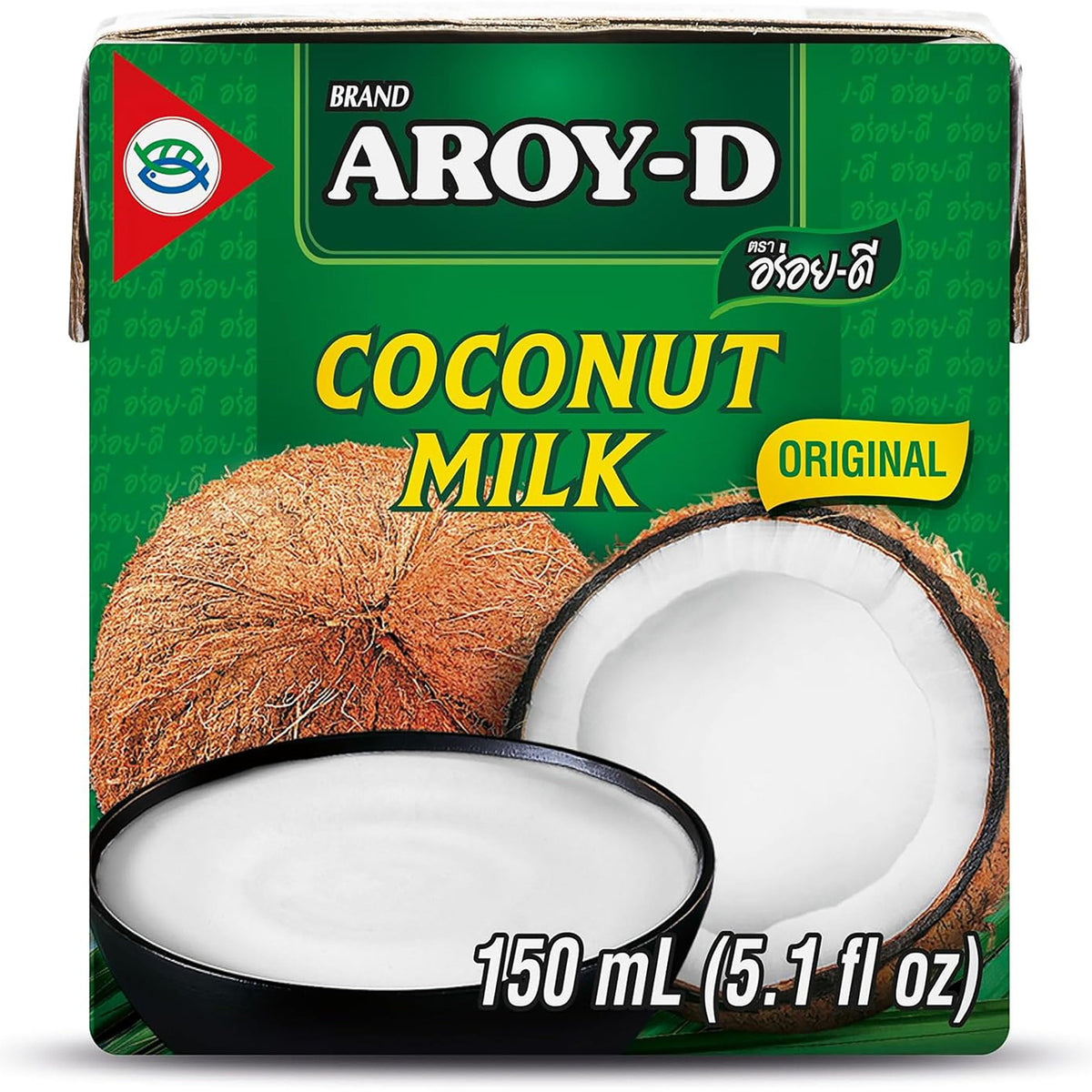 Aroy-D frente de empaque mini 150 ml mostrando pack de seis y conveniencia