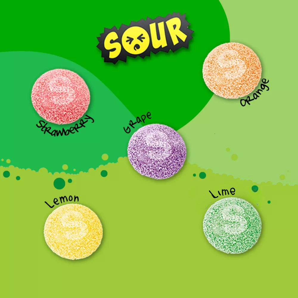Assortit X Skittles Sour paquete abierto con ~12 piezas por porción control de raciones