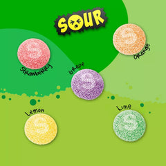 Assortit X Skittles Sour paquete abierto con ~12 piezas por porción control de raciones