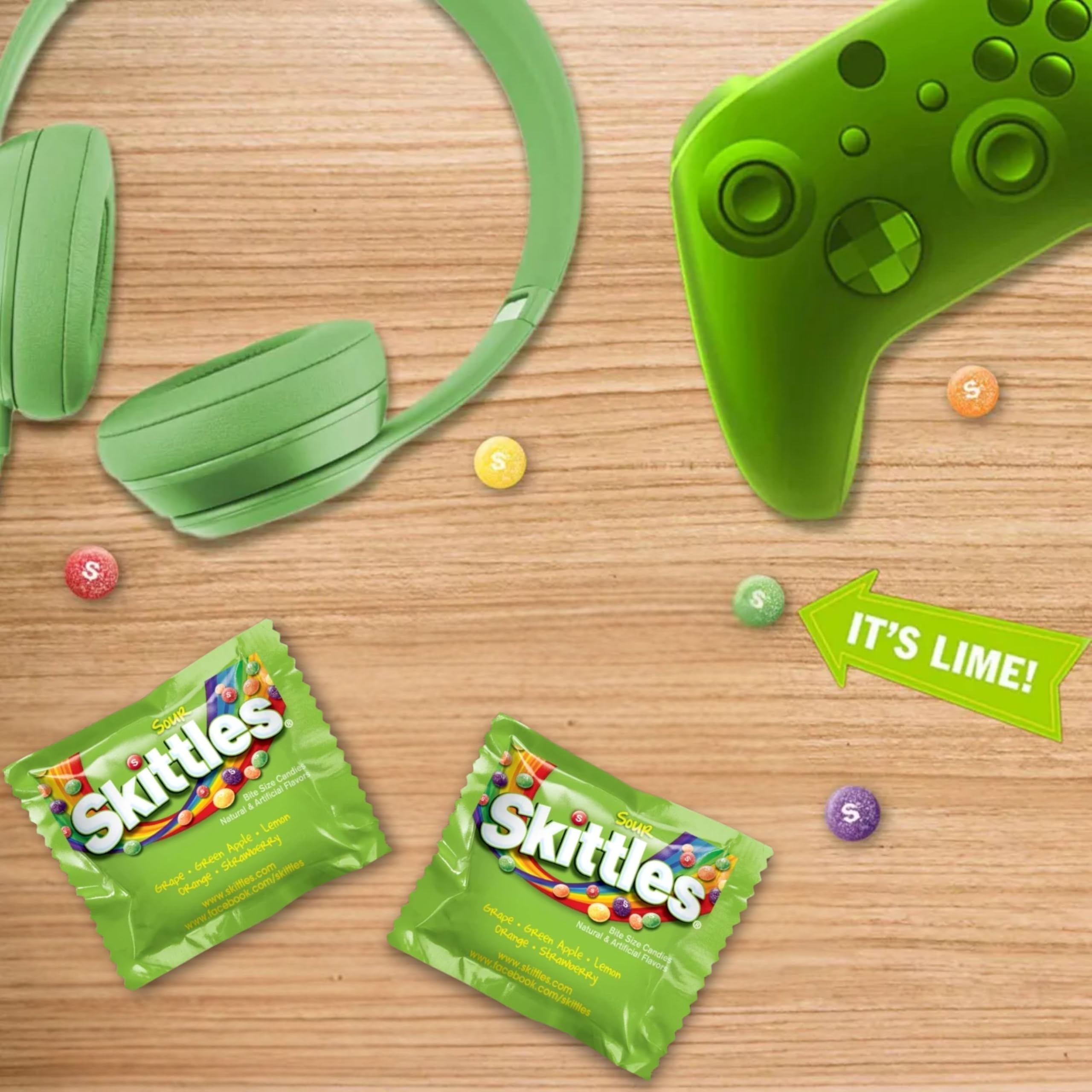 Assortit X Skittles Sour comparación de tamaño en mano ideal para repartir