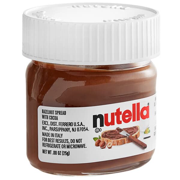 ATREVO frasco de Nutella en mano mostrando escala y portabilidad