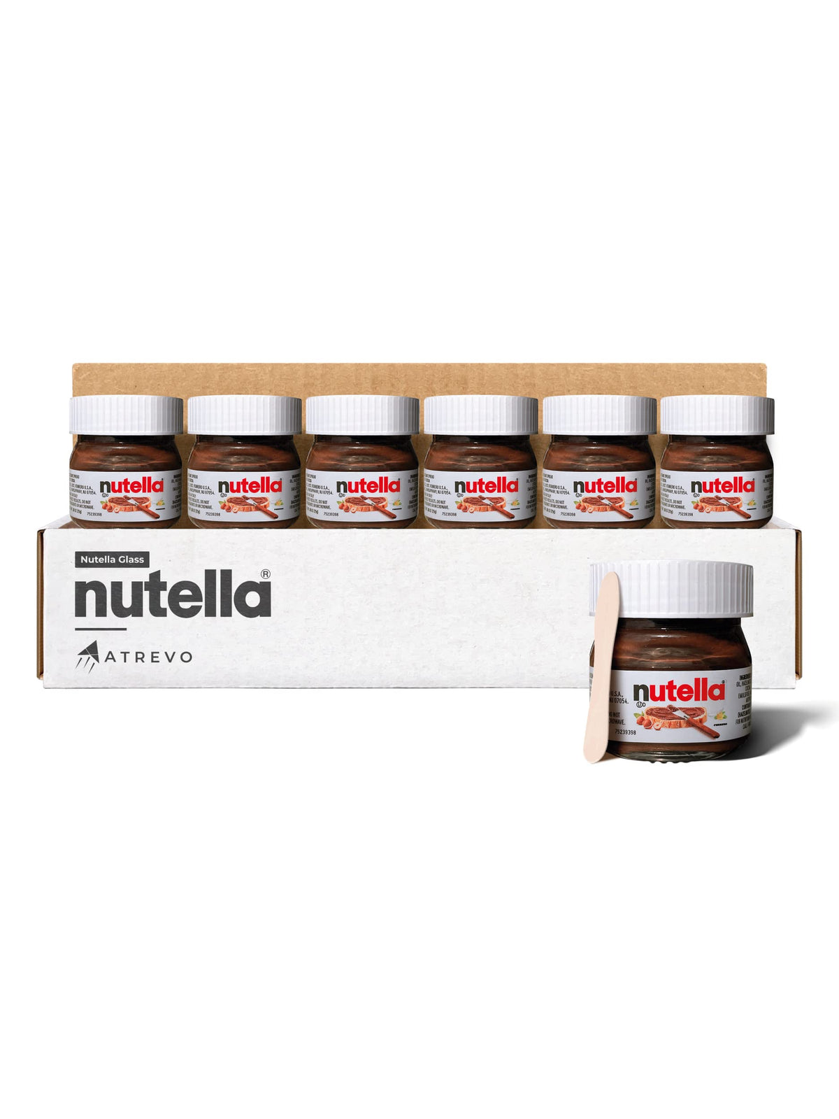 ATREVO frasco de Nutella al frente, tamaño práctico para regalos