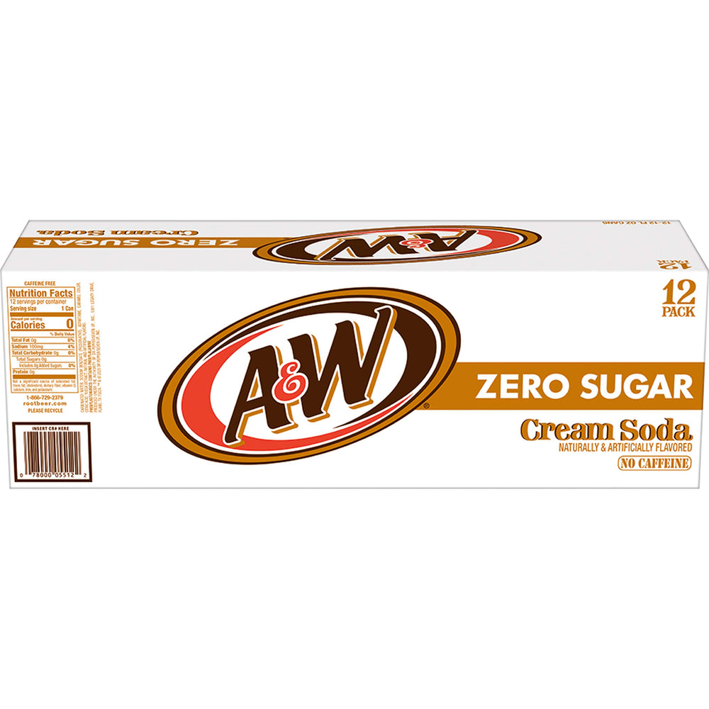 A&W lata en mano para comparar tamaño y transporte cómodo
