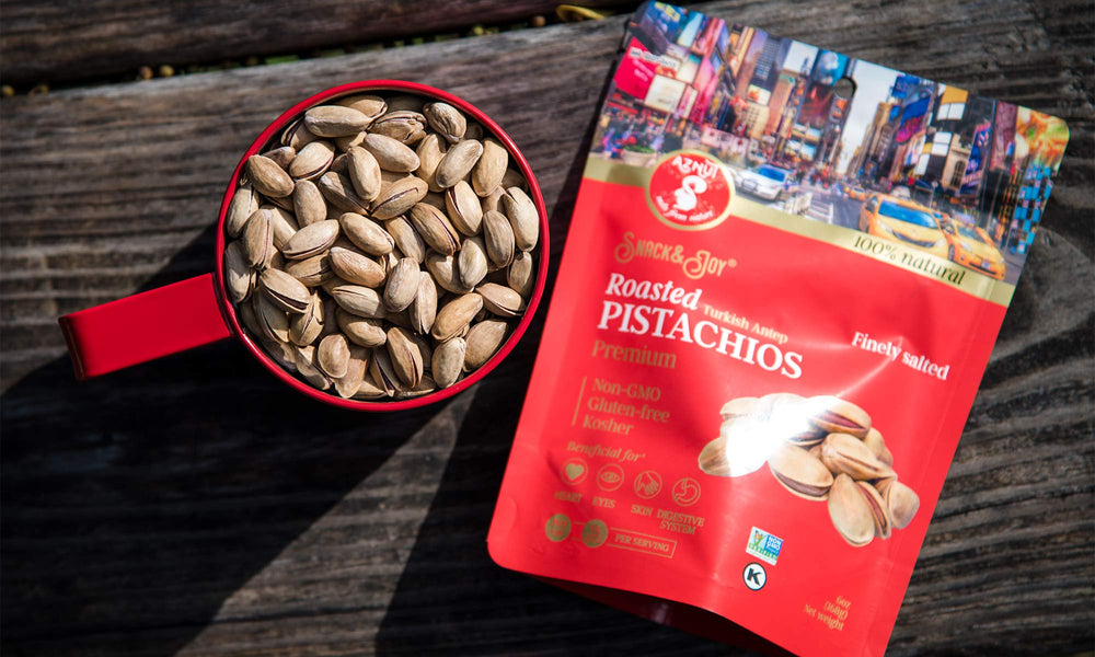 AZNUT etiqueta con sellos Non-GMO y Kosher que garantizan certificaciones