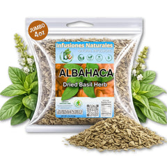 B-Experts empaque frontal mostrando albahaca seca y beneficio de conservación