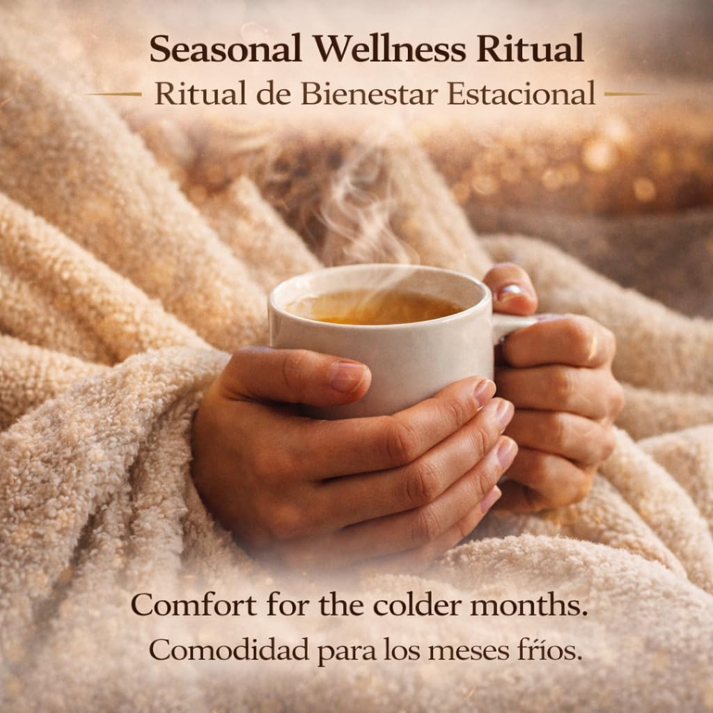 B-Experts taza con infusión de Gordolobo Herbal Tea ofreciendo calma y aroma
