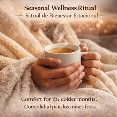 B-Experts taza con infusión de Gordolobo Herbal Tea ofreciendo calma y aroma