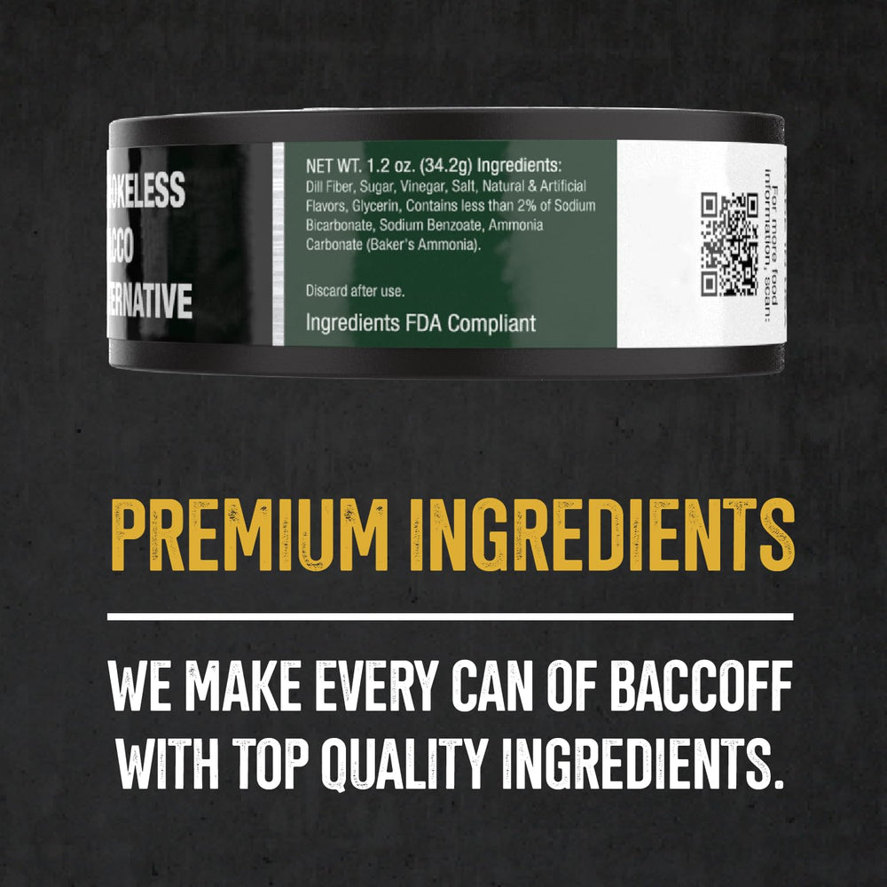 BACC OFF etiqueta con información clara y confianza en ingredientes