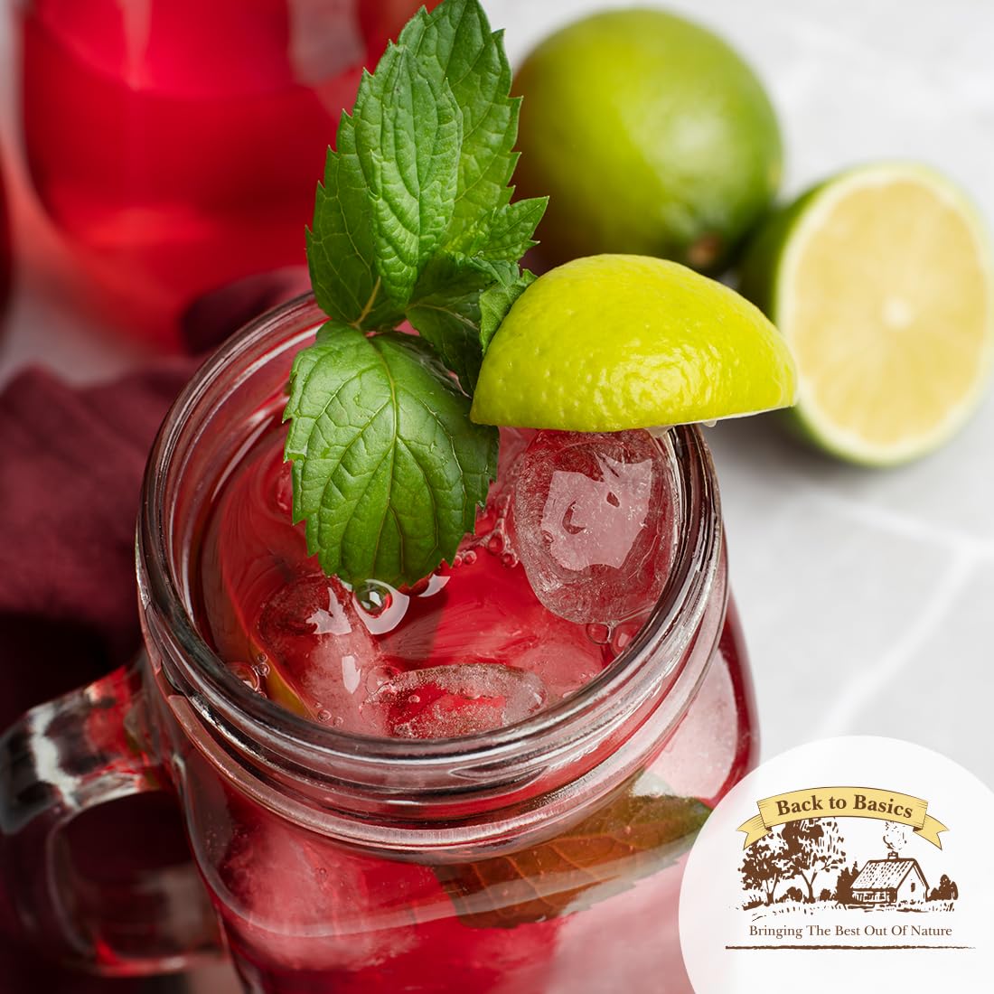 Back to Basics jarra cold brew sobre hielo refrescante