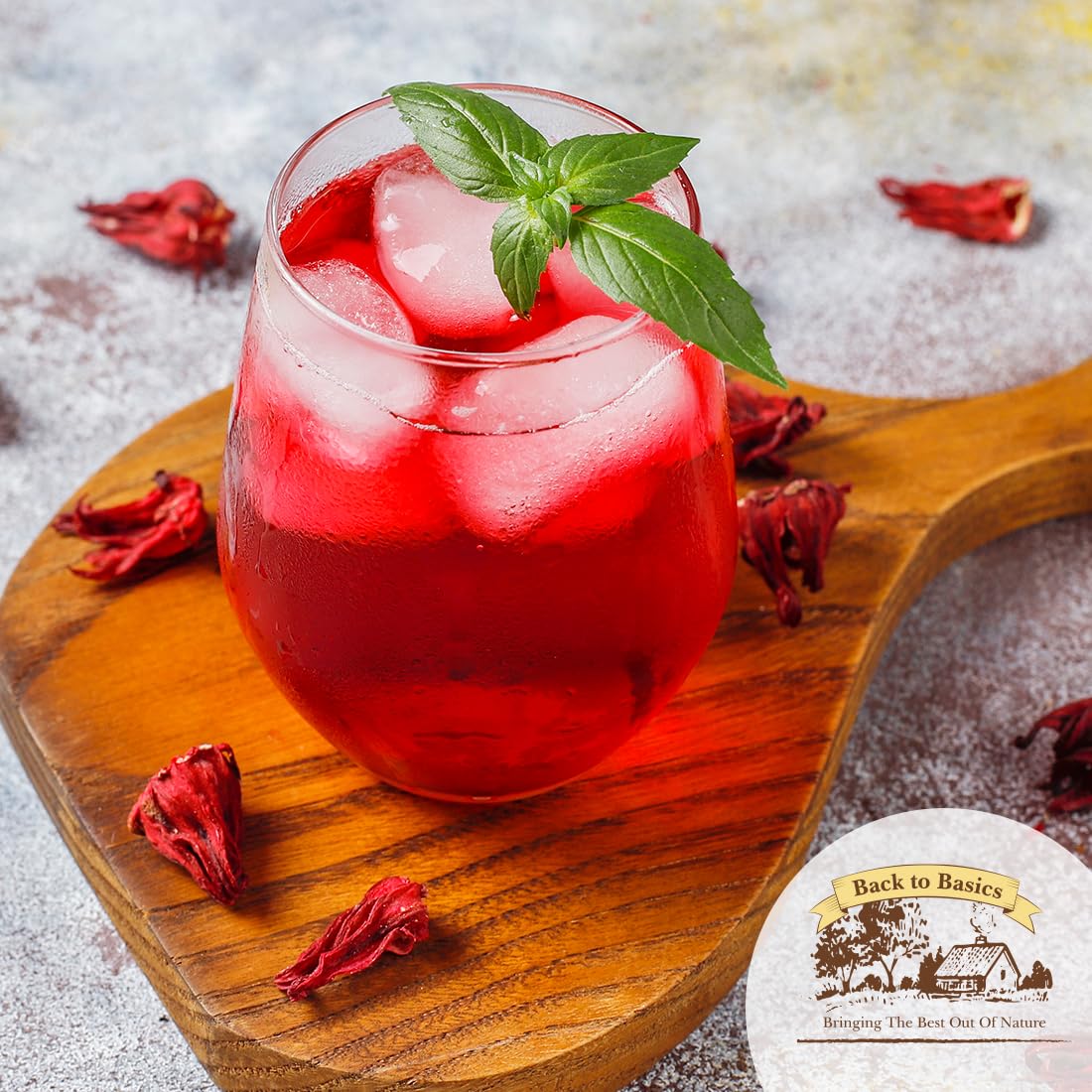 Back to Basics mermelada casera con hibisco color vibrante