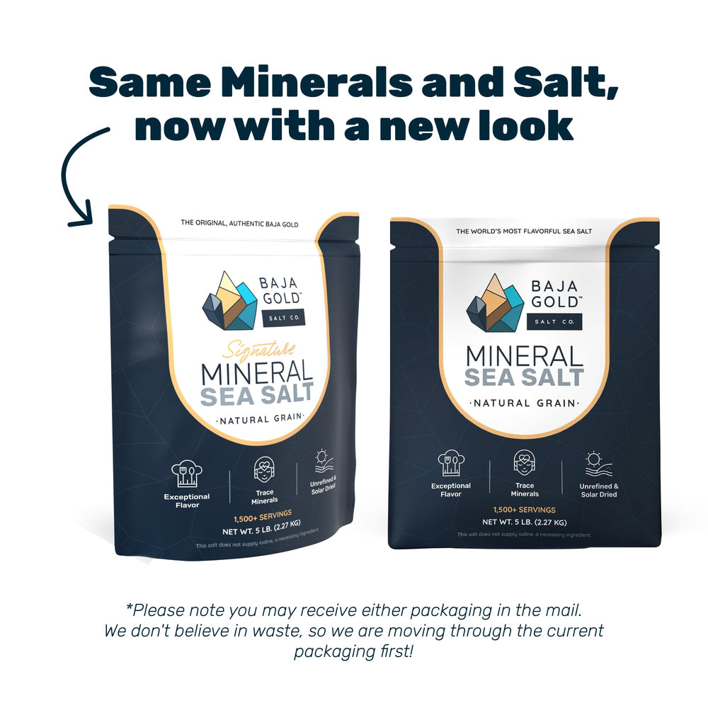 Baja Gold etiqueta mostrando perfil mineral y pureza del producto